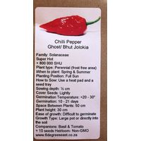6 Degrees East Heirloom Veg Seeds - Chilli - Ghost (Bhut Jolokia)
